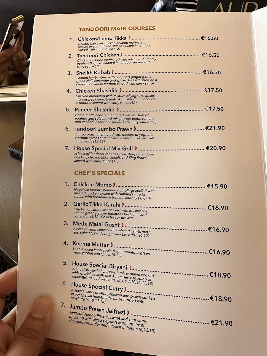 Menu Aura Indian & Thai Cuisine-1